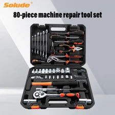 80pc Tool Set Auto Repair Tool Combination Screwdrivers Wrench Socket Mixed Tool