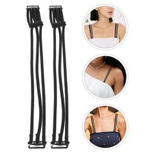 4 Pairs Removable Nylon Bra Straps Women Elastic Invisible Support Multi Color