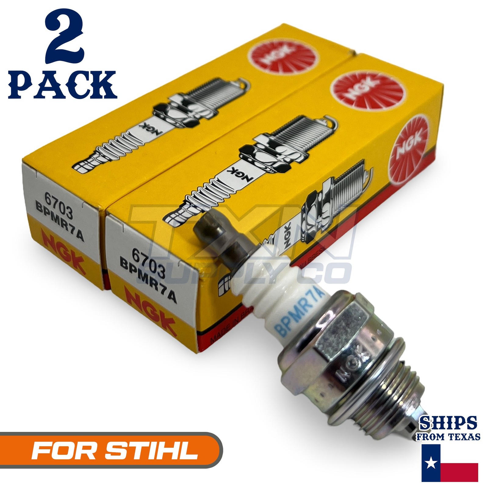 2 Pack NGK Spark Plug - For STIHL Trimmer Cutter  FS 38 0.9hp
