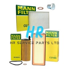 MANN OIL AIR CABIN FILTERS SERVICE KIT BUNDLE FOR BMW 430d 2.0 F32 MSPORT 13-20