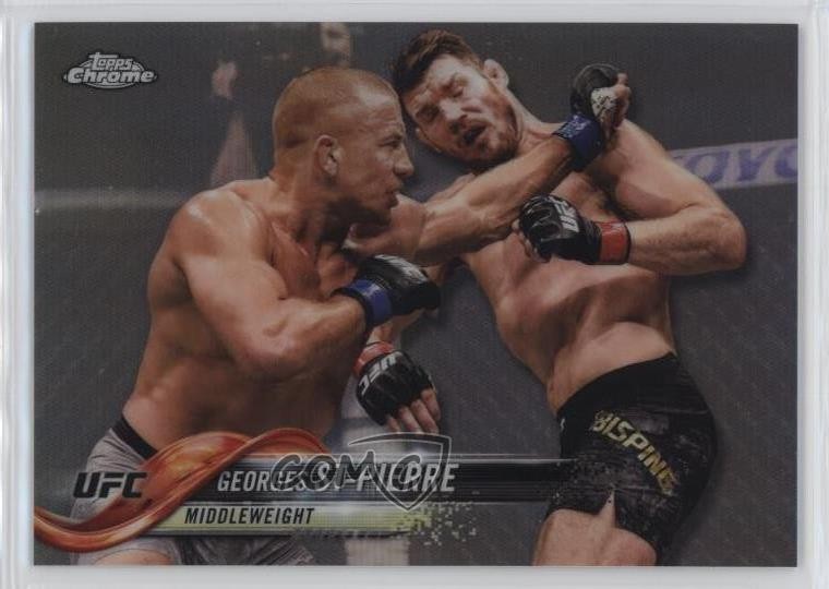 2018 Topps Chrome UFC Refractor Georges St-Pierre #90 6j4
