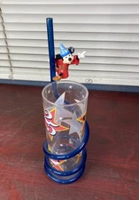 Vintage Disney World 25th Anniversary Souvenir Sipper Cup with Built In Straw