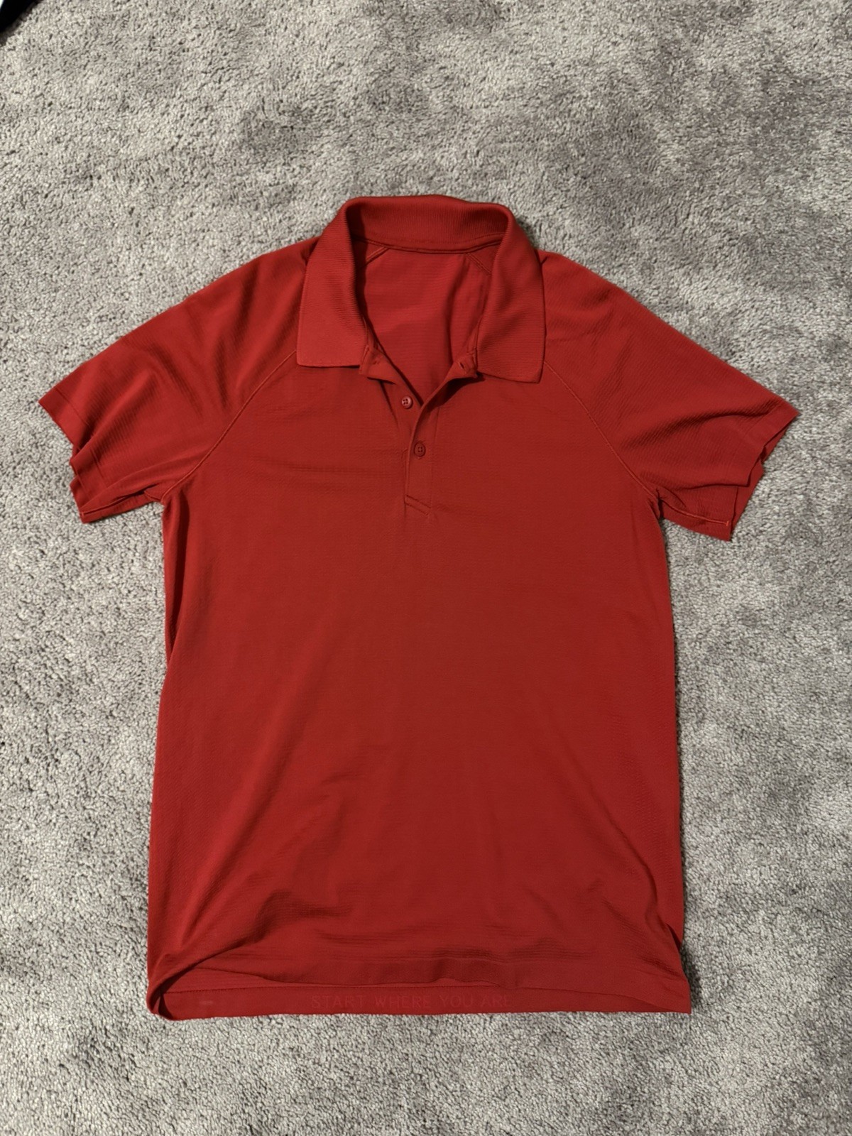 lululemon Metal Vent Tech Polo Shirt Size small Red - rarely worn
