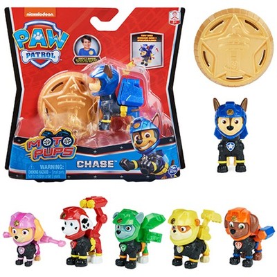 PAW PATROL Patrol Moto Pups Spielfiguren mit Abzeichen zum Anstecken, ab 3 Jahre