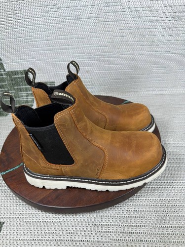 Wolverine Chelsea Boots Women Size 7 M Revival Composite Toe Work Cashew Leather