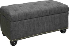 Designs4Comfort 7Th Avenue Ottoman Bench 35.5" - Modern Upholstered Footstool & 