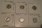 Roosevelt Dime Silver Lot six coins