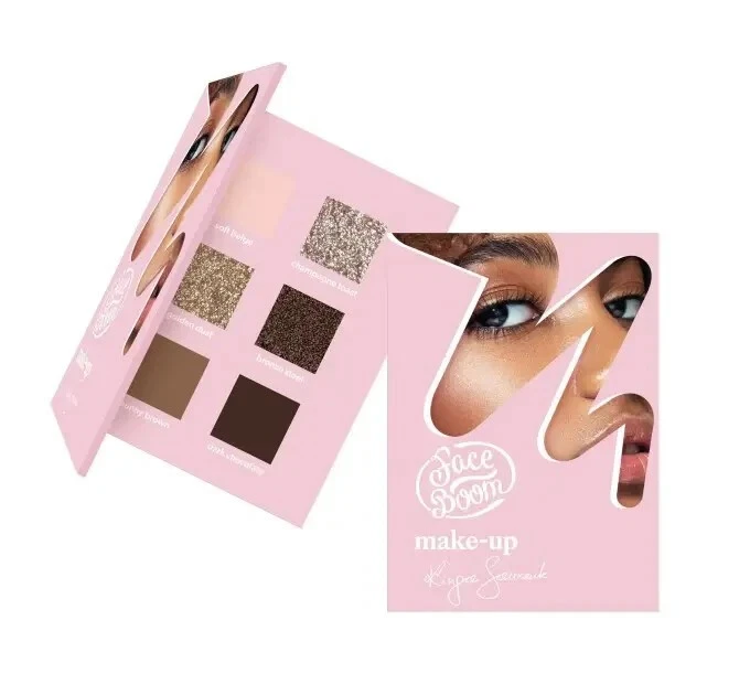 Bielenda FACEBOOM MAKE-UP Eyeshadow Palette Nude Mood Shades Long Lasting 9 g - Photo 1/1