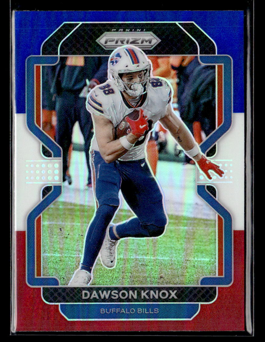 Dawson Knox - 2021 Panini Prizm Red White and Blue Holo #116 Buffalo Bills