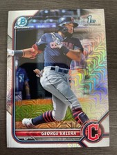 2022 Bowman Chrome MegaBox George Valera #BCP-22 Mojo Refractor 1st Bowman