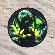 Dragon - Mystical - Flying - Winged Dragon - Embroidered Iron On Applique Patch