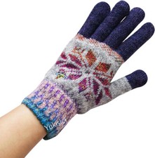 Vivienne Westwood JP Gloves Orb  Gradient Snow Pattern Wool Blend Knit 24cm NWT