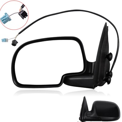 Driver Side View Mirror Power Heated Black Fits 03-06 Chevy GMC Silverado 1500