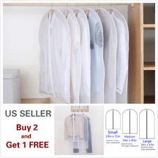 2pcs Dust proof Clothes Garment Suit Dress Jacket Storage Bag Cover Travel Coat