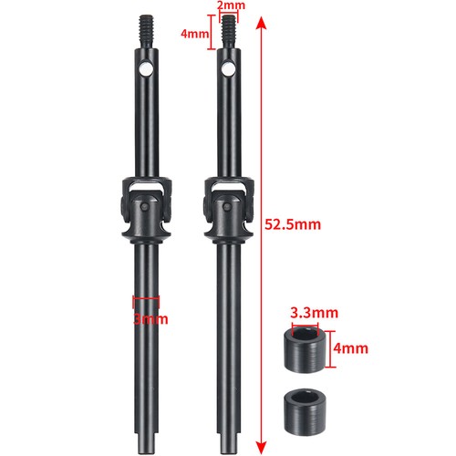 FLYXM Steel Front Axle Drive Shaft CVD Front axle shaft for 1/24 Axial SCX24 C10 - Picture 6 of 9