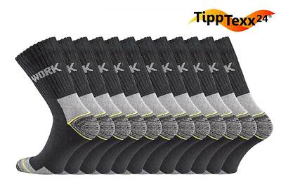 12 Paar robuste Arbeitssocken Anti-Loch-Garantie normallang Worker Socks 