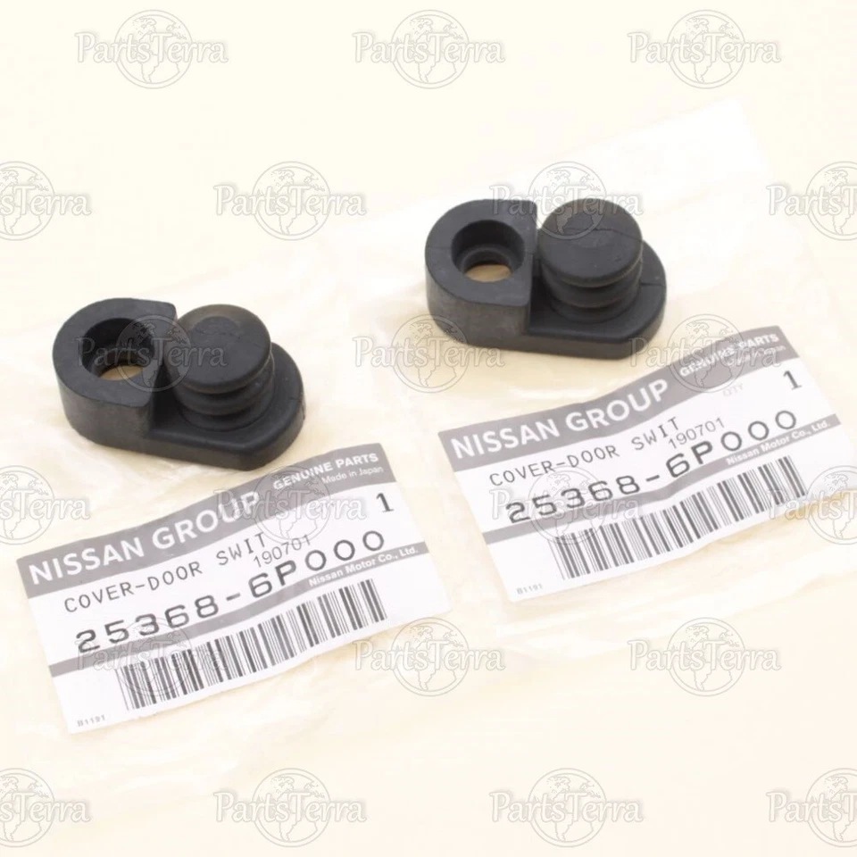 Cubierta de goma para interruptor de puerta original Nissan 240SX 300ZX Infiniti Q45 253686P000 x2 Foto 3 de 4