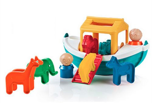 Tupperware Noahs Ark Noah & 2 Each Animals Boat Bathtub or Sand Toy New in Box - Picture 2 of 2