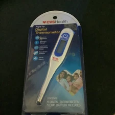 CVS DIGITAL THERMOMETER - FEVER ALERT -30 SECOND READING  -NIB-SHIPS FREE 