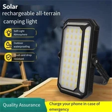 Solar Rechargeable All-Terrain Camping flood Light, Waterproof,10000mAh charger