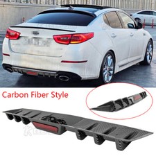For Jaguar XE XJ XF XFR XJR XKR Rear Diffuser Bumper Spoiler Lip w/LED Lights