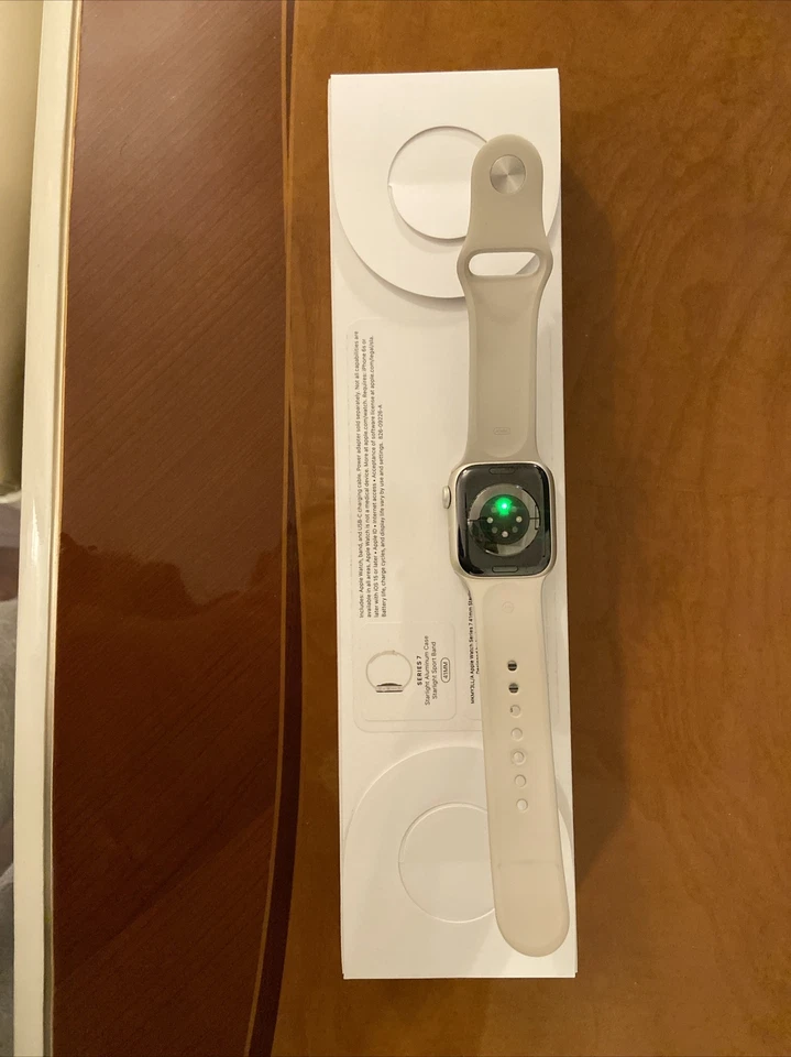 Apple Watch Series 7 41mm Gps Aluminum Starlight  W/ Sport Band MKMY3LL/A - Изображение 4 из 4