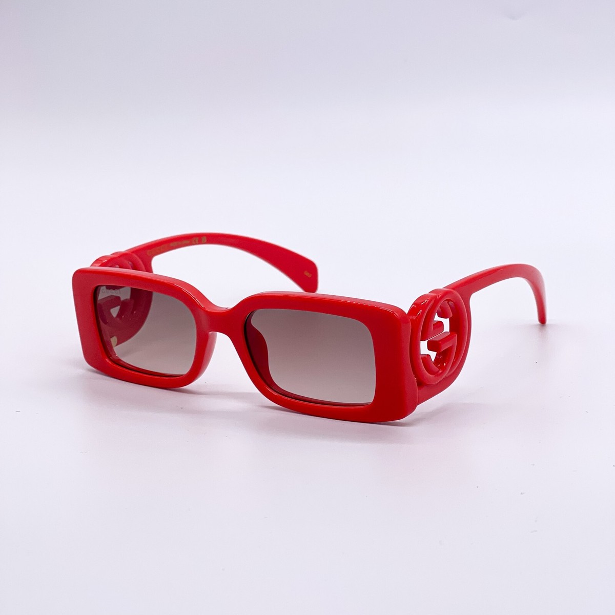 NEW GUCCI GG1325S 005 SQUARE RED WOMEN SUNGLASSES GUCCI NEW GUCCI GG1325S 005 WOMEN SQUARE RED SUNGLASSES  main image 3