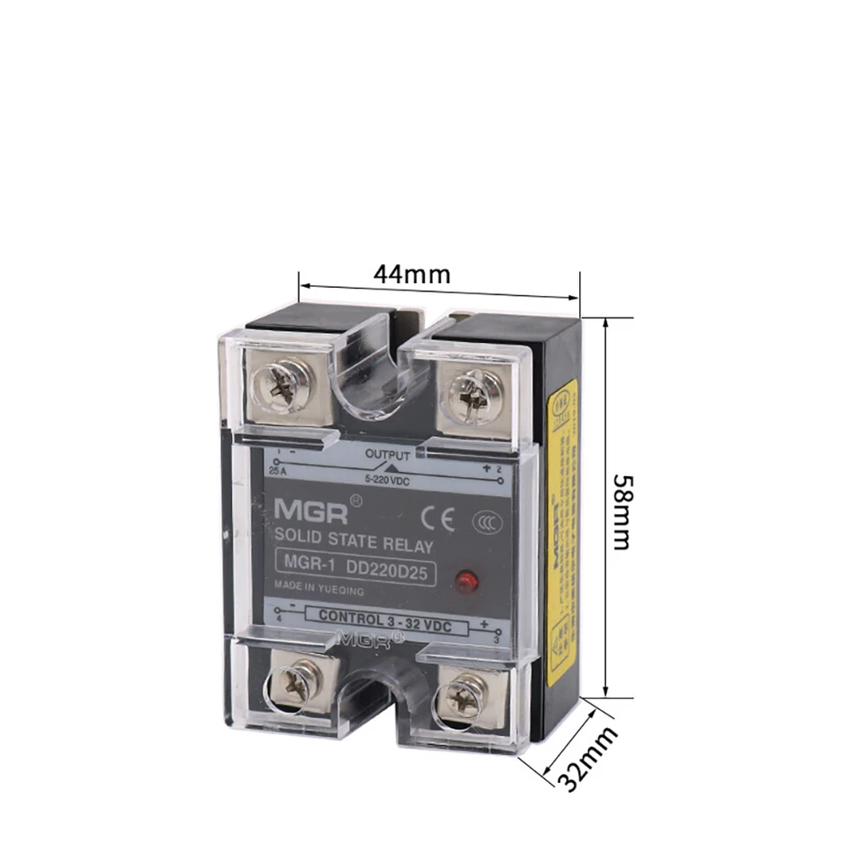 10A 20A -100A Solid State Relay Module SSR DC-DC 3-32V DC to 5-220V DC Heat Sink - Image 2 of 4