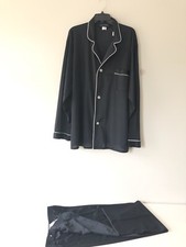 Vintage Oscar de la Renta Pajama Set White Women’s Sz 2XL Tall Made In USA Black