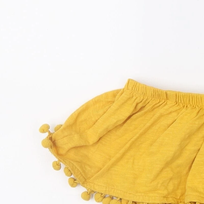 Primark Womens Orange Cotton Blend Cropped Blouse Size 8 - Image 3 of 4