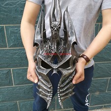 HCMY World of Warcraft 1/1 Arthas Menethil Crown Helmet Statue Model Boy Gift