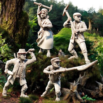 The Halfling Rebellion- 4X Hobbit Militia Miniatures  Wargames MESBG, LoTR