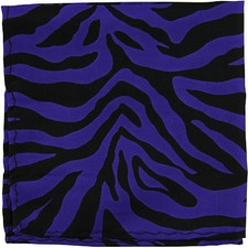 New Men's Polyester Woven zebra pocket square hankie only purple formal party