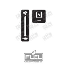Custom Lawnmower Tractor Skid Loader Bobcat Vinyl Decal Throttle and Choke Set