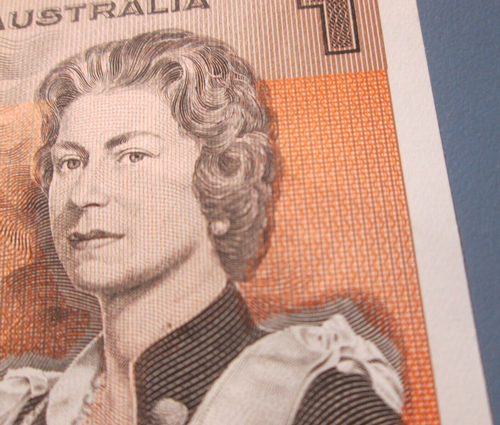 Australia One Dollar Note Crisp 1 Coombs Wilson Serial ADJ 256894 - Afbeelding 5 van 6
