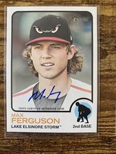 MAX FERGUSON 2022 Topps Heritage Minors REAL ONE AUTO ON-CARD Padres RC OCA