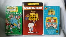 Schoolhouse Rock 3 VHS Lot: Science Rock Grammar Rock America Rock Tested