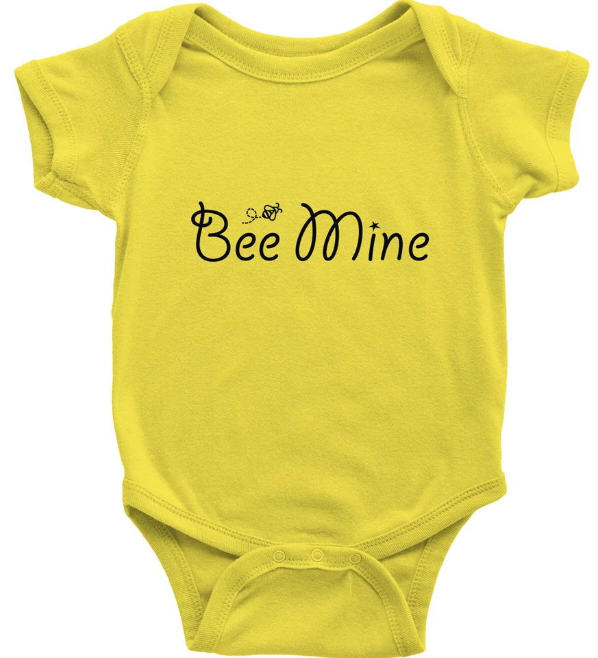 Camiseta infantil Bee Mine infantil bebê macacão presente dia dos namorados - Imagem 4 de 4