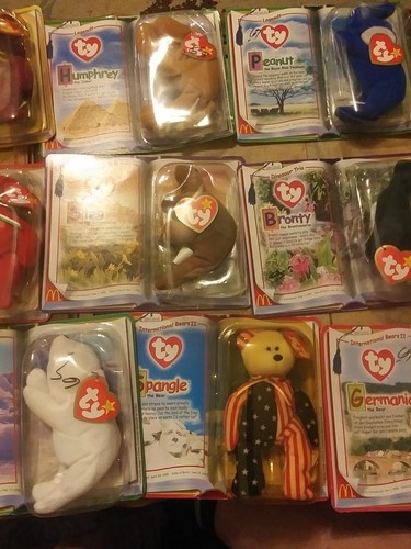 beanie babies from Mcdonalds Lot of 11 in packaging plus Pound Puppies and Elmo - Picture 3 of 23