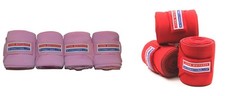 JOHN WHITAKER TRAINING EXERCISE FLEECE/ELASTICATED LEG BANDAGES SET of 4 & BAG