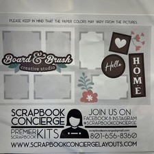 Scrapbook Concierge, Board Brush Scrapbook Layout Kit 12" x 12"
