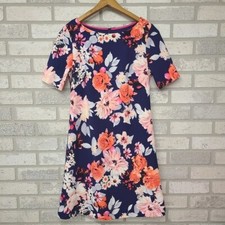 Eliza J Floral Print Pink Blue Short Sleeve Dress Size 4