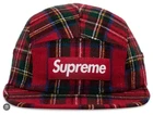 Casquette de camp neuve Supreme FW24H108 Lochcarron taille unique ROUGE PLAID
