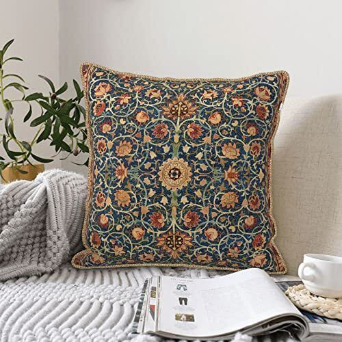 Velvet Throw Pillow Covers Home Art Deco William Morris Vintage Floral - Picture 6 of 7