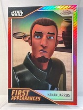 2023 TOPPS CHROME STAR WARS FA-18 KANAN JARRUS /5 RED REFRACTOR FIRST APP