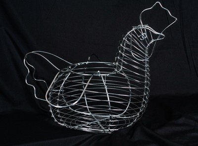 Eier Aufbewahrung Korb Gestell Chrom Draht Küche Huhn Henne Ei Halter Behälter Neu