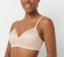 BREEZIES Jacquard Shine Wirefree T-Shirt Bra Sunbeige 40 D