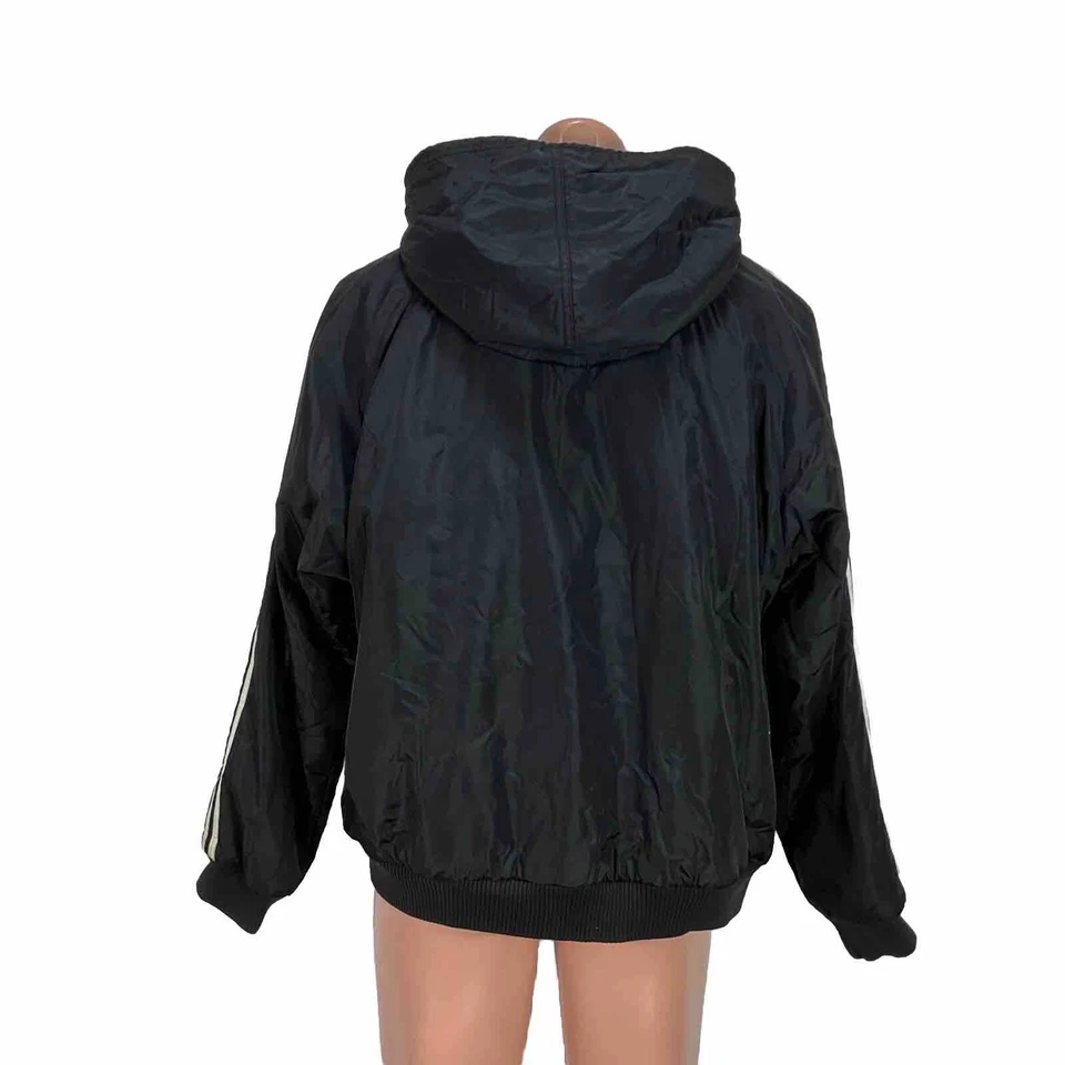 Vintage 90s Adidas Insulated Hooded Black Jacket Reversible Parka sz L y2k - Image 4 of 4