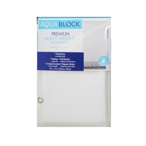 Heavy PEVA 10 Gauge Shower Curtain Liner: Mildew Resistant\Grommets\Magnets - Picture 2 of 14