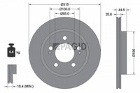 2X Pagid Bremsscheibe 56329NC FüR Ssangyong Rexton Y400 Y450 VAN POX Allrad Xdi